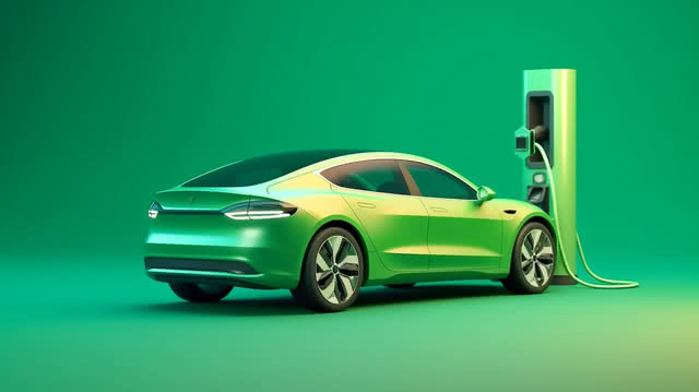 Elektrofahrzeug an einer Ladestation