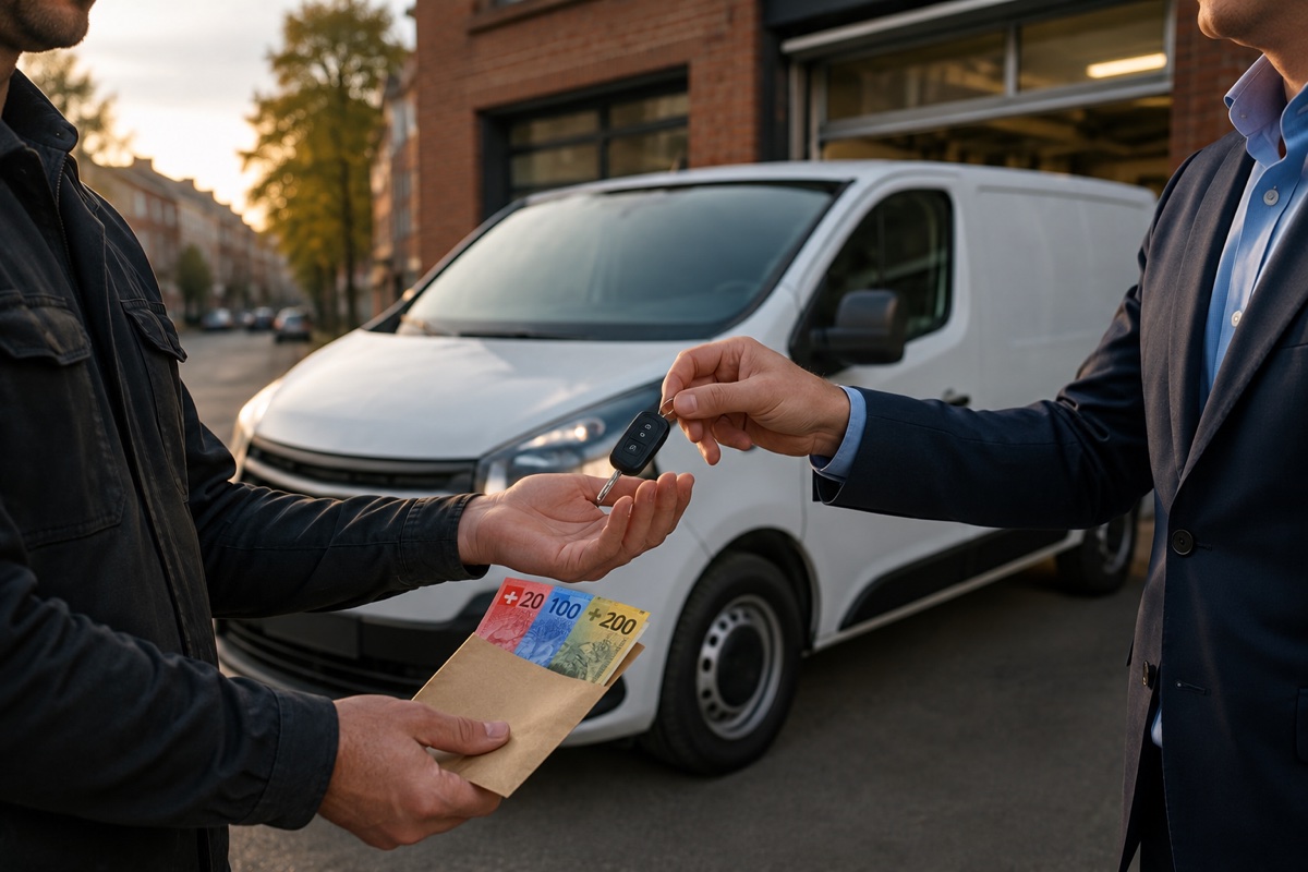 Remise du véhicule avec paiement en espèces